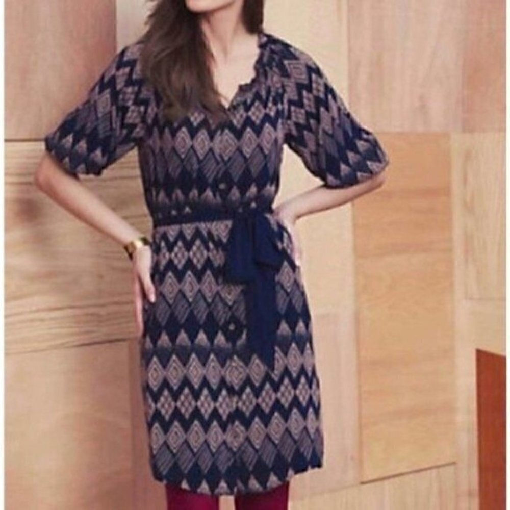 Edme & Esyllte Anthropologie 2 Women's Rugged Carrots Button Aztec 3/4 D…